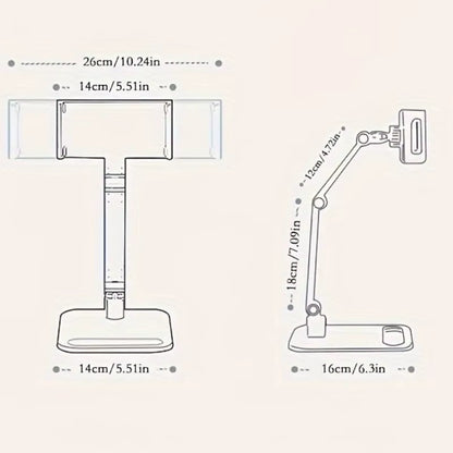Universal Monitor Stand Adjustable Height Desktop Monitor Bracket for 4.7-17.3 Inch Phone Tablet Monitor Support Holder