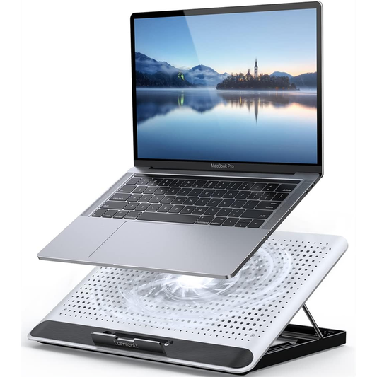 Laptop Cooler,  Laptop Cooling Pad : Portable Height Adjustable Laptop Cooling Fan Stand Holder Riser
